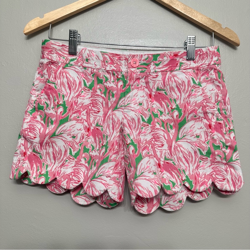 Lilly Pulitzer Pink Colony Flamingo Buttercup Shorts 🦩